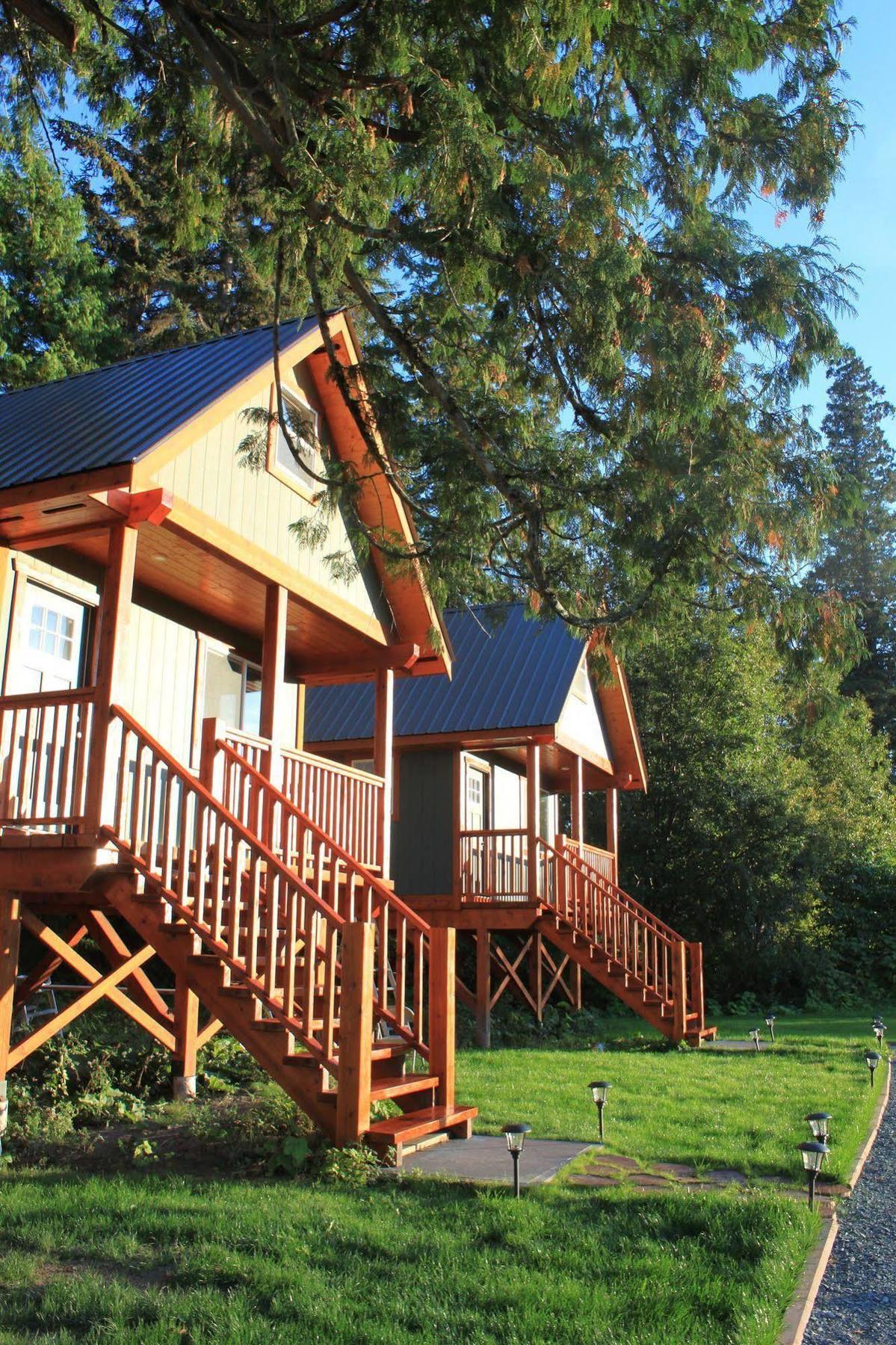Hidden Acres Farm And Treehouse Resort Terrace Buitenkant foto